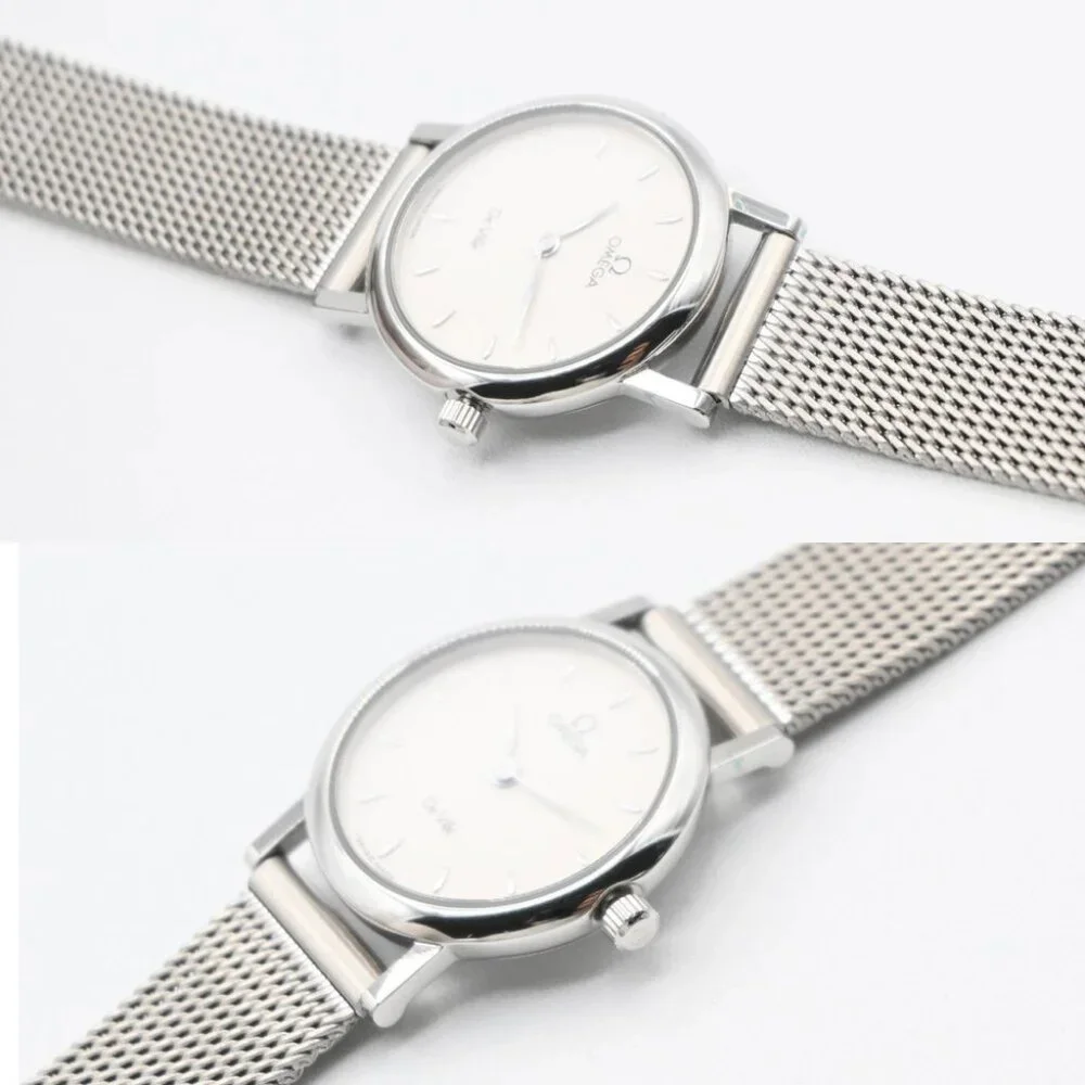 OMEGA De Ville Watch Quartz Ladies 23mm Stainless Steel Silver
